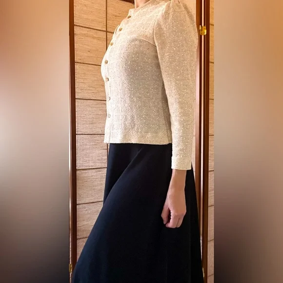 1960s vintage Leslie Fay original button front cardigan - Picture 4 of 8